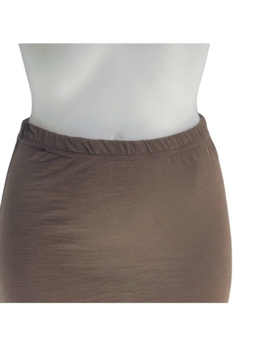 Southern Grace Womens Elastic Waist Brown Skirt With Lace Hem Medium - Picture 5 of 10